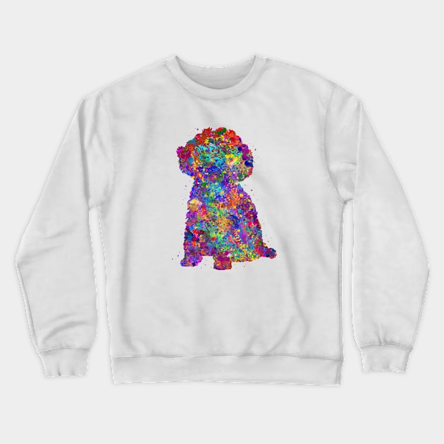 Toy Poodle watercolor Crewneck Sweatshirt by Yahya Art